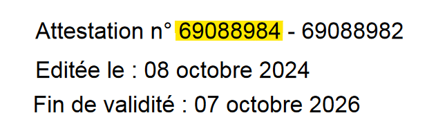 Numéro de certification IRCC sur attestation TEF Canada